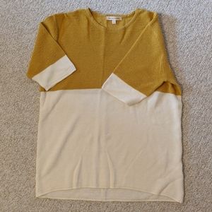 Stevie Hender Color Block Short Sleeve Sweater
